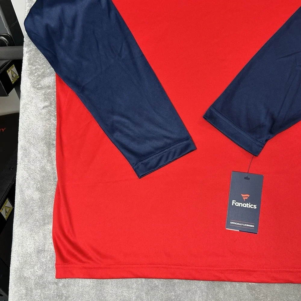 Washington Nationals 1/4-Zip Red Sweater Fanatics Quarter-Zip Pullover Men's 2XL